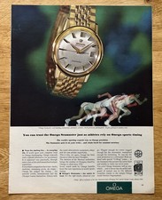 Original Omega Watch print Ad. Ephemera.  Seamaster . Rolex etc.