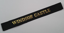 Union Castle Line Windsor Castle Ships crew cap tally - Vintage Ocean Liner -
