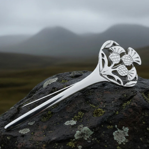 New solid pewter - thistle, sprig