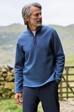 Mountain Warehouse Men Beta Contrast Zip Neck Top Fleece Everyday Casual Sweater