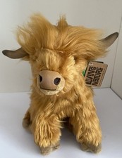Living Nature Highland Cow Soft Toy Plush  (No  Sound) 12” Long 9” high