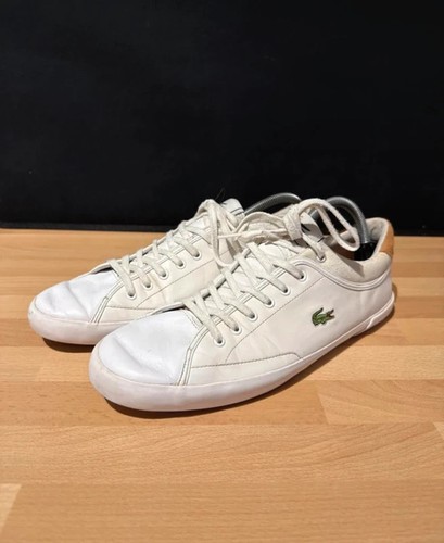 Lacoste white leather low top - leather,