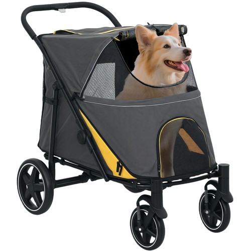 Pawhut foldable dog carriage - foldable,