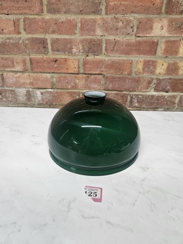 Vintage green glass oil lamp - oil,