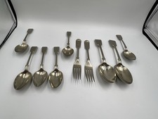 Nevada & Bengal Silver Bundle Spoons Forks Serving Dessert Vintage D&A