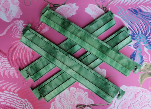 New set green marble - set, 4