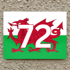 Welsh House Number Plaque