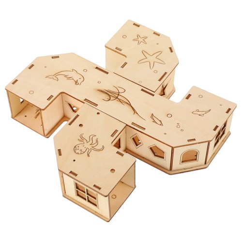Wooden hamster maze - hamster,
