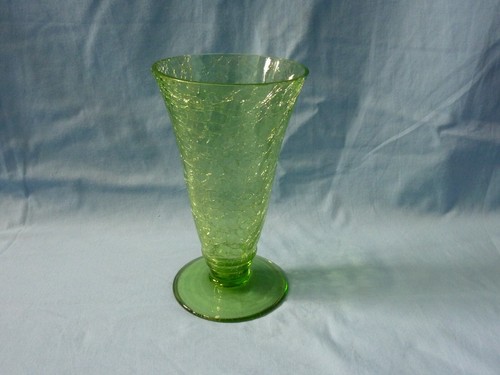 Vintage crackle glass - crackle, vase