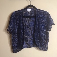 Phase Eight Uk 10 Navy Embellished Sequin Shrug Bolero Event Outfit Occasion