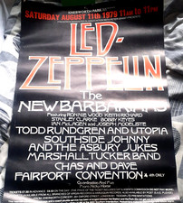 LED ZEPPELIN Concert Poster KNEBWORTH PARK 1979 Vintage - 24.5" x 17" 