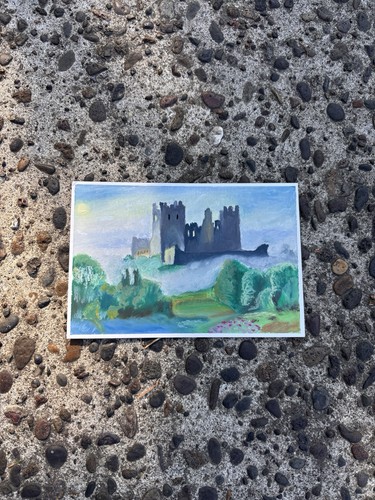 Medieval castle oil painting - castle,,