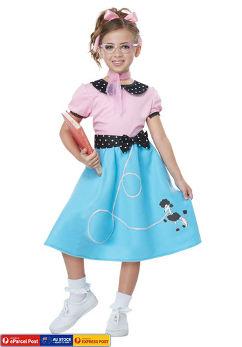 Ck1085 girls 50s sock hop - 50s,