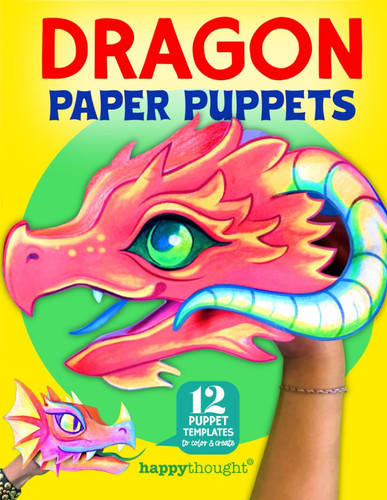 Dragon paper puppets 12 - dragon, puppets: