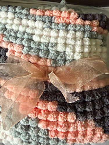 Grey white pink - pink, striped