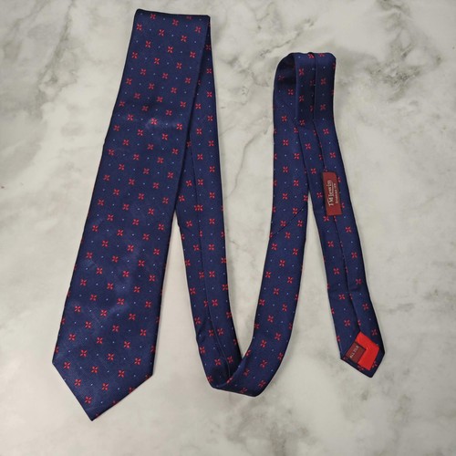 Lewin silk tie blue - silk,