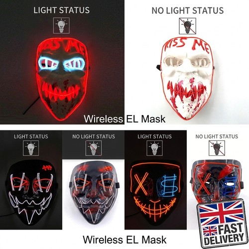 Led kiss horror mask - kiss, light