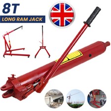 Crane Hydraulic Cylinder 8t Ton Long Ram Engine Lift Hoist Pump Jack Workshop UK
