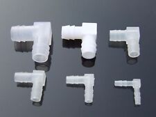 4mm 6mm 8mm 10mm L Equal Ends Pipe Elbow Joint Hose Barb Hard Plastic Aquarium