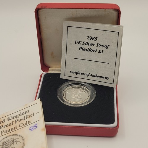 1985 silver proof piedfort - uk,