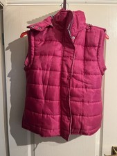 Urban Diva Women’s Padded Gilet. Pink, Sleeveless With Detachable Hood. Size XL