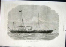 Original Old Antique Print