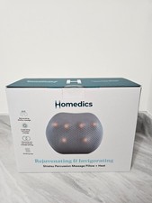 HoMedics Shiatsu Percussion Massage Pillow Heat Back Neck Massager