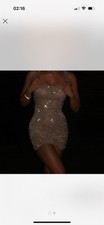 Oh Polly Embellished Sindre Nude Mini Dress Size 10 New Without Tags Sold Out