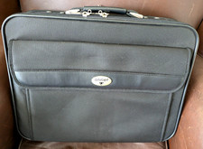 Antler Black Padded Laptop Case Flight Carry On luggage bag business Messenger