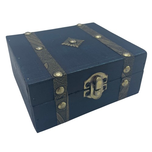 Square tea chest teal - tea,