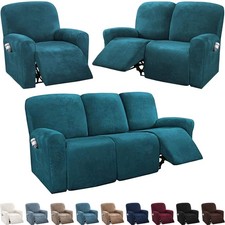 Stretch Velvet Recliner Chair