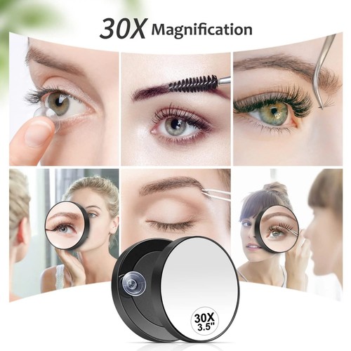 Round magnifying makeup mirror - round,
