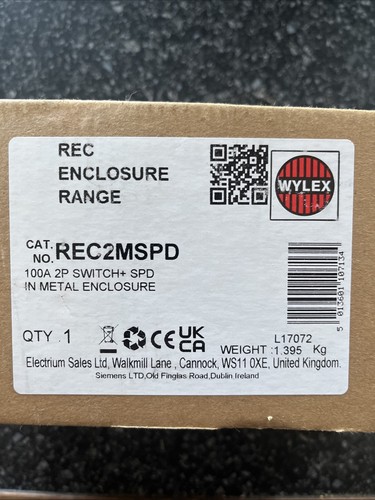 Wylex 100amp switch sod - 100amp, switch+