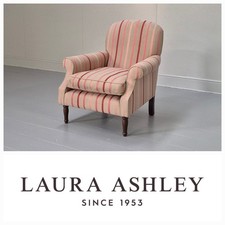 Beautiful Laura Ashley 'Cambridge' Armchair, Luxford Stripe Cerise, RRP £1075