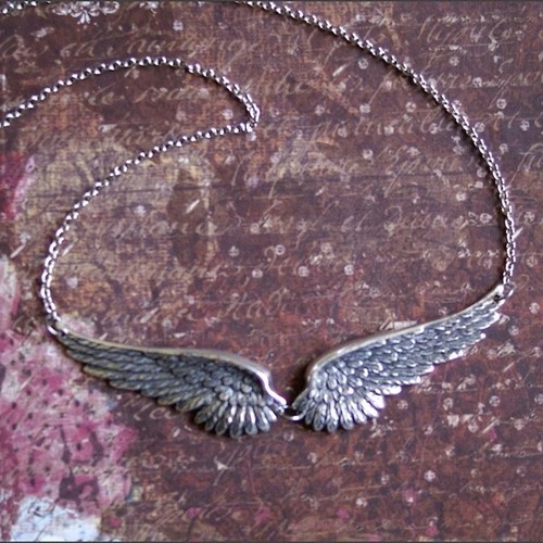 Vintage angel wing feather - vintage,