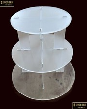 3 Tiers Round Large Acrylic Cake Stand/Dessert Stand for Parties (E325)