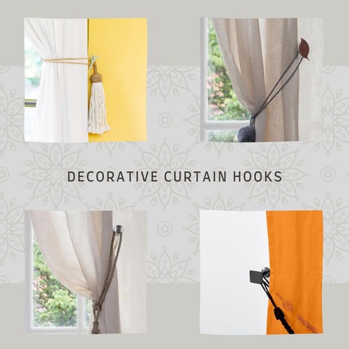 Curtain tieback hooks set of - -,