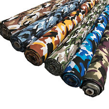 Camouflage Polycotton Fabric Material by 6 Colour Ways By the Metre 45'' Wide