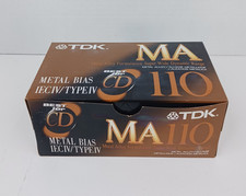 TDK MA-110 Metal Alloy Bias Type IV Blank Cassette Tape Box of 10 Sealed Tapes
