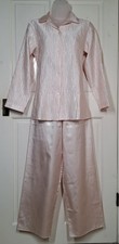 Vintage 80s/90s St Michael’s M&S Shiny Pink Satin Like Pyjama Set - Size S