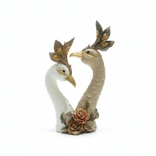 Peacock figurine textured - peacock,