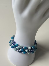 Handmade memory wire bead - , evil