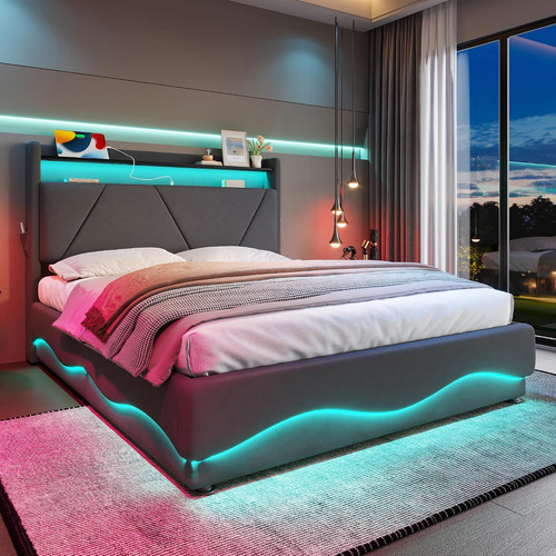 4ft6 double bed - bed, frame