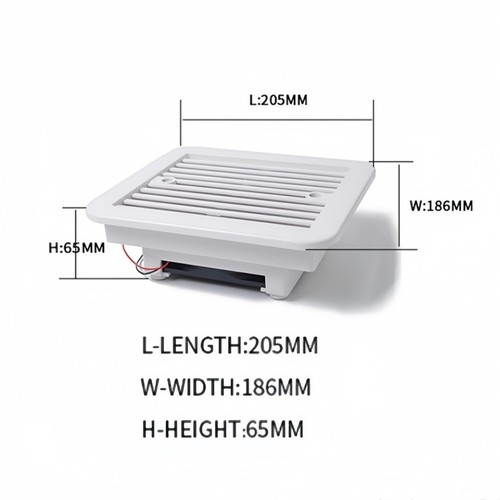 Compact 12v side vent fan - side,