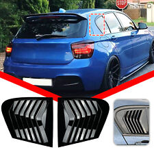 Gloss Black Rear Window Shutter Louver Cover For BMW 1 Seri F20 5 Door Hatchback