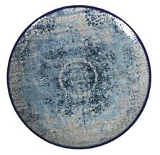 Dinner plates Stoneware blue embossed 26cm ELECTRA -box 4-
