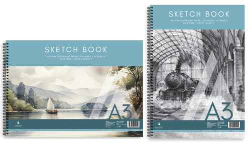 Wirebound sketch pad - wirebound, 170gsm
