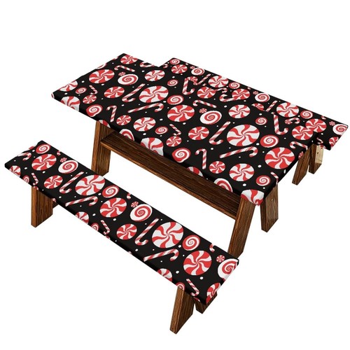 Christmas candy cane picnic - candy,