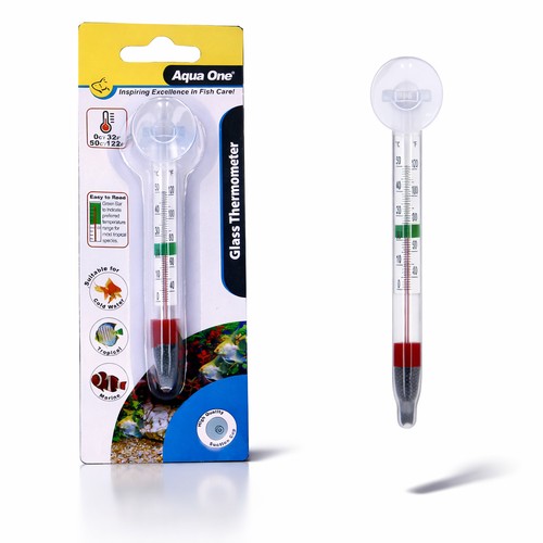 Aqua one glass thermometer - one,