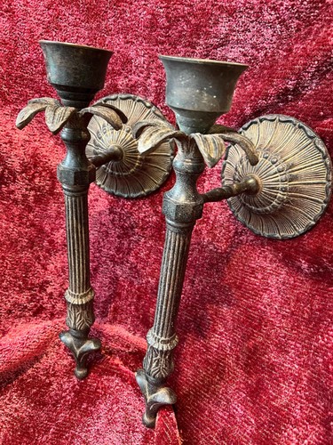 Pair antique cast - pair,